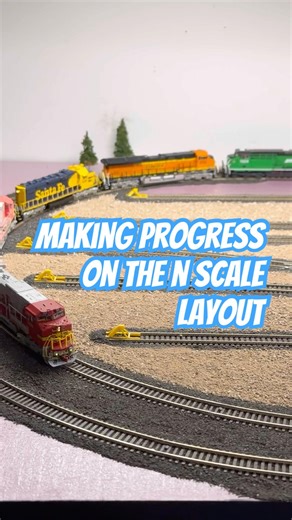 Finally making progress on the N scale layout! #railroad #railway #nscale #modeltrains #trains