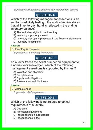 AUDITING PRACTICE QUESTIONS TEST 1 CHAPTERS 1 4 TEST 39 QUESTIONS video