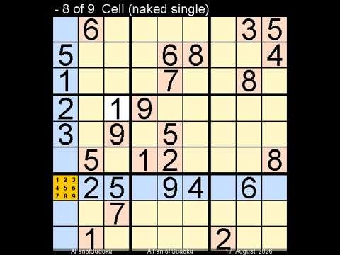 How to Solve Los Angeles Times Sudoku Expert 17 August, 2026