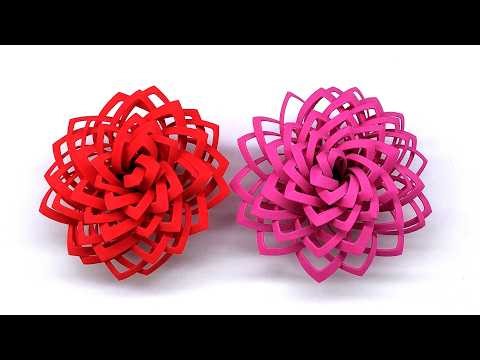 Glitter Paper Flower Tutorial | DIY Home Decoration Step by Step