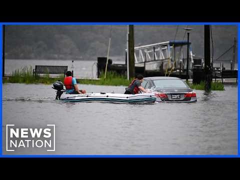 WATCH: People paddle through flooded NY streets as dangerous storm hits