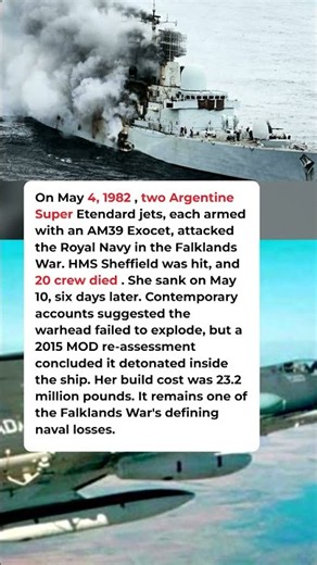 HMS Sheffield: 20 Lost To An Exocet Missile