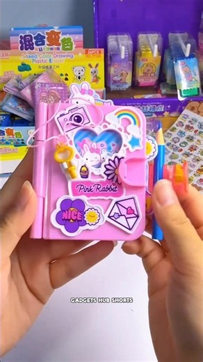 DIY Mini Pink Hello Kitty Cute Notebook 📒 ##stationarycollection #backtoschool #btsstationary #diy