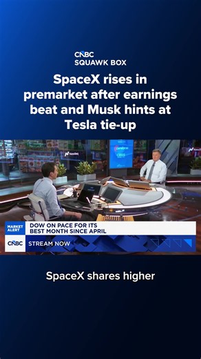SpaceX rises in premarket after earnings beat and Musk hints at Tesla tie-up