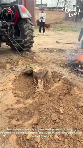How to Pull a Tree Stump with a 4x4! 🌲