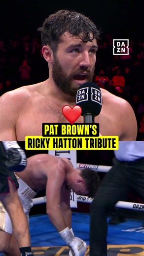 Pat Brown delivered a Hatton-esque body shot finish last night 🔥