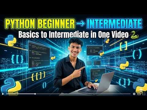 Python Basics to Intermediate in One Video | Complete Beginner Course for 2026