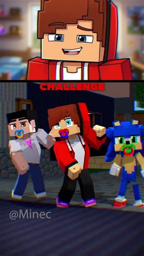 Mikey react to JJ Team Dance Challenge🤣 😁Maizen Minecraft Meme #minecraft #jj #memes