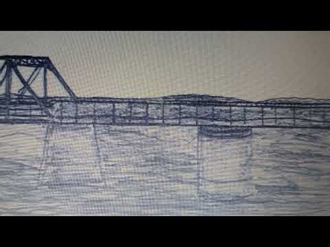 Burlington Northern & Santa Fe Railroad Swing Bridge Romayor, Texas