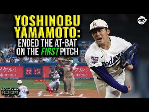 Yoshinobu Yamamoto ends the at bat on the FIRST pitch