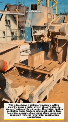 Industrial Brick Cutting Machine in Action Precision Masonry Tool #Construction #Tools #Engineering