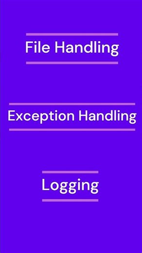 🔥 Python App Crashing? Learn File Handling + Exception Handling + Logging 🚀 #python #shorts