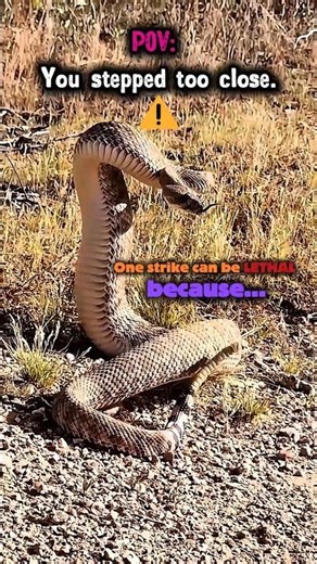 POV: You Stepped Too Close to a Rattlesnake... ⚠️🐍 #snake #animals #wildlife