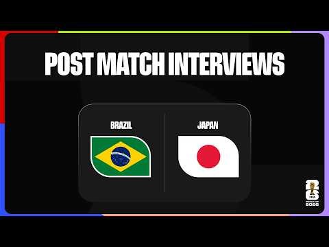 Post-Match Interviews: Brazil 2-1 Japan