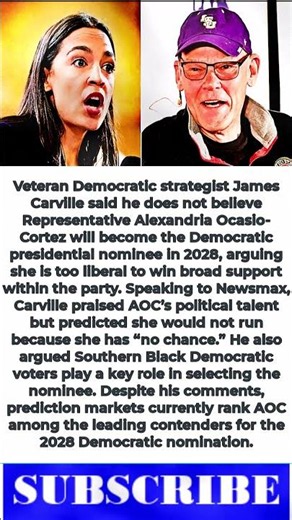 James Carville Makes Bold Prediction About AOC’s Future
