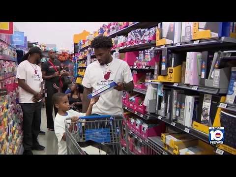 Miami Heat host students for annual back-to-school shopping event