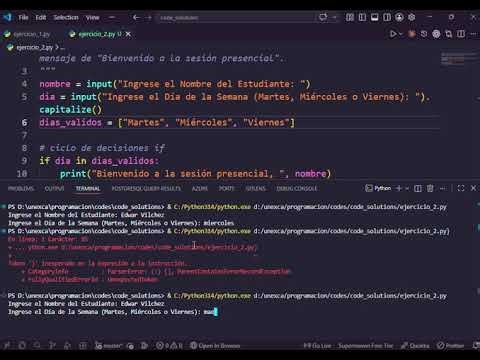 Solución al Ejercicio 2. Lógica de Programación y Ciclos en Python.
