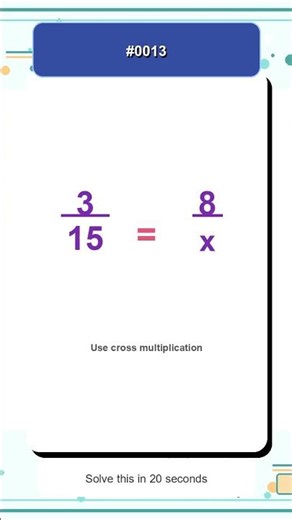 Math Proportions Test #0013