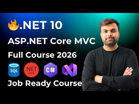 .NET 10, 9, 8 MVC Full Course: ASP.NET Core CRUD, Visual Studio 2026 & EF Core Programming Tutorial