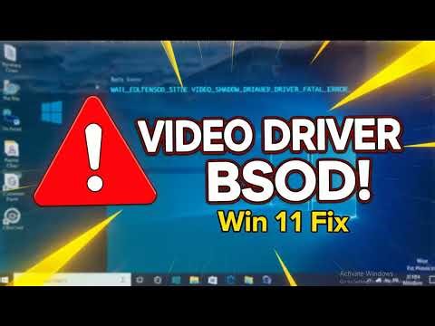 How to fix VIDEO SHADOW DRIVER FATAL ERROR BSOD on Windows 11