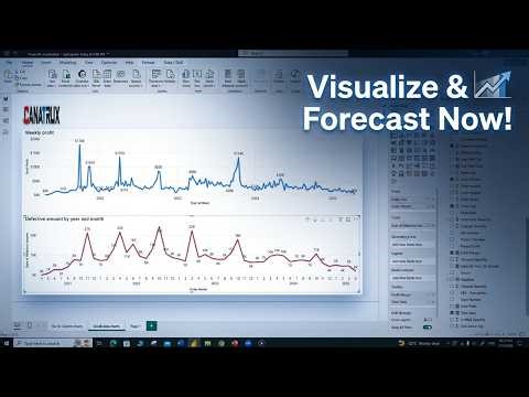 Power BI Data visualization, Line & Area Charts, trend and forecast, Power BI Full Course