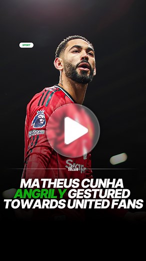 Matheus Cunha was seen gesturing angrily towards Manchester United fans as the home crowd made their frustrations clear after their 1-1 draw with rock bottom Wolves at Old Trafford. Man United were booed off at full-time on Tuesday night after being held by Wolves, who had earned just two points prior to the match. Footage at full-time showed Man United players heading towards the tunnel, with several fans making their feelings clear after Ruben Amorim's side let more points slip at home. Cunha,