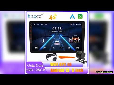 BQCC 2Din 9 inch Octa Core 6GB 128GB Car Android Player WIFI GPS 4G Carplay Mirrorlink Car Monitor