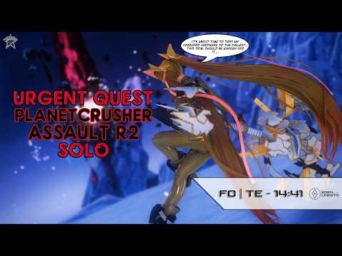 PSO2 New Genesis | Urgent Quest - Rematch | Planetcrusher Assault - Rank 2 | Solo FO/TE - 14:41