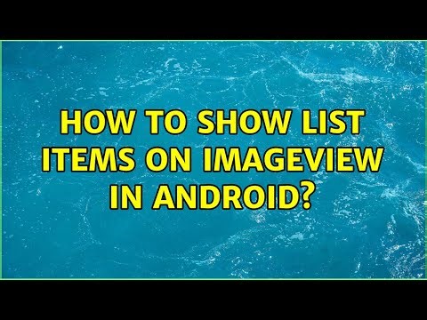 How to show List items on Imageview in android?