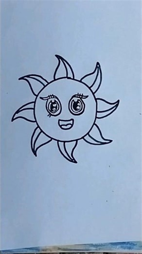 Draw The Sun | Sun Drawing Easy #shorts #trending #art #sun #youtubeshorts #drawing #viral #ytshorts
