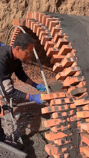Brick Arch Tunnel Construction | Steel Rod Alignment Technique | #shorts