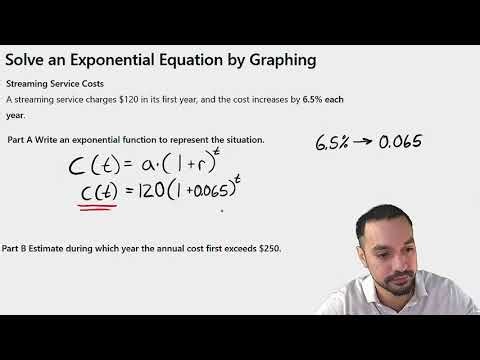 Solve an Exponential Equation by Graphing (Growth Model Example)