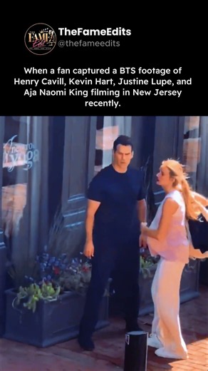 BTS video of Henry Cavill, Kevin Hart, and co-stars on set in New Jersey #henrycavill #kevinhart