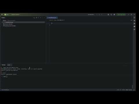 Intro to Java, create hellow world class and main function