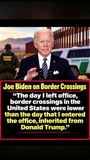 Joe Biden on Border Crossings: "Lower Than When I Took Over From Trump" - Truth?