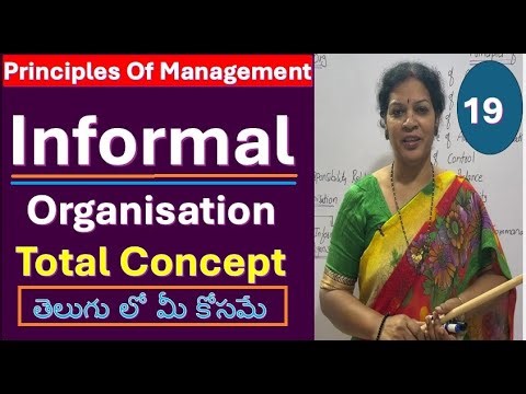 19. Informal Organisation - Total Concept from Principles of Management Subject