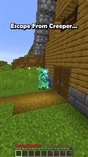 Minecraft Escape From Creeper...🤯 (World's Smallest Violin)