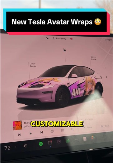Tesla Introduces Custom Avatar Wraps for Model Y
