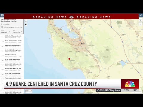 Preliminary 4.9 magnitude earthquake shakes Santa Cruz County