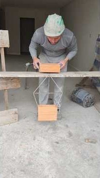 rebar supporting a cantilevered brick #construction #building #mason