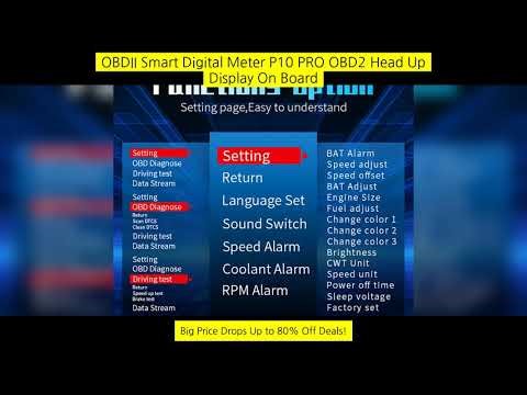 Obdii Smart Digital Meter P10 Pro Obd2 Head Up Display On Board Computer