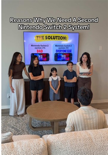 #NintendoPartner When Dad is the reason we need a SECOND Nintendo Switch 2 system 😂 Additional accessories may be required for multiplayer mode. Sold separately.