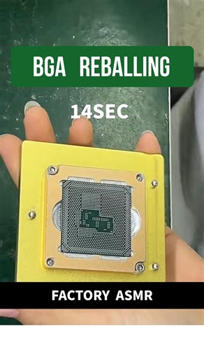BGA Reballing in 14 Seconds | Satisfying Factory ASMR