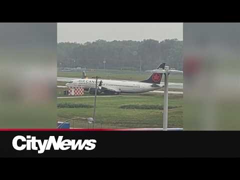 Air Canada flight deviates off runway when landing in Montreal