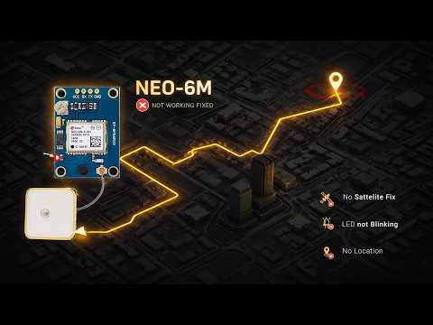 NEO-6M GPS module Arduino Tutorial | Fix for No Satellite and led not Blinking