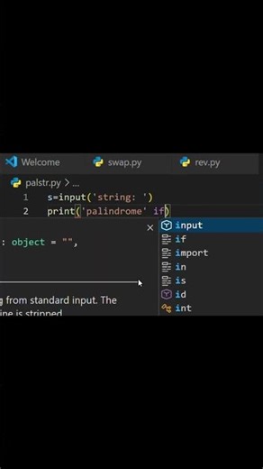 Python Palindrome Check Made Easy 💻 #shorts #codetips #learnpython #python