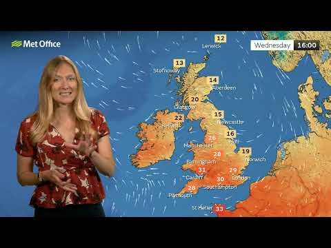 27/05/2026 - A bit cooler, thunderstorms around- Afternoon Weather Forecast UK – Met Office Weather
