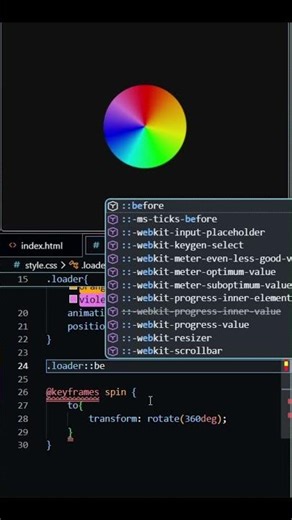 ✨ Colorful CSS Loader Animation