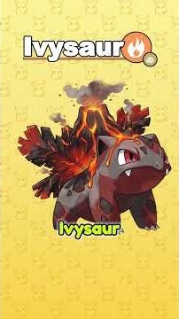 Bulbasaur tipo FUEGO 🔥🔥Y si los iniciales de Kanto cambian sus tipos? #pokemon