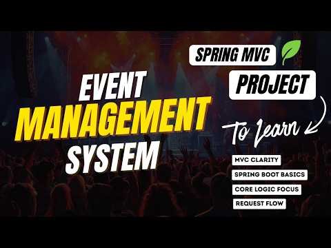 Event Management System Using Java MVC Architecture | Spring MVC Project